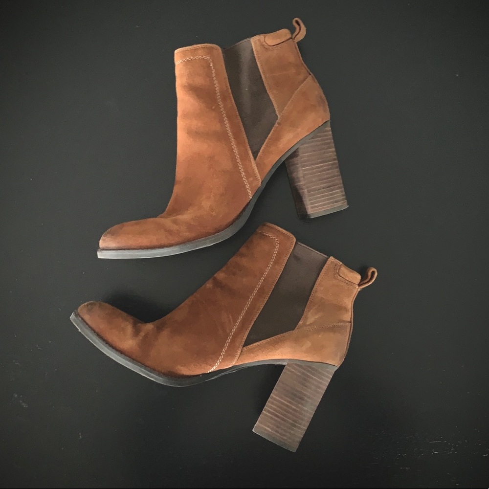 Franco Sarto Distressed Suede Bootie size 10